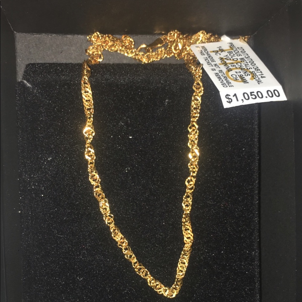 14k Yellow Gold 18” 2.9MM Chain